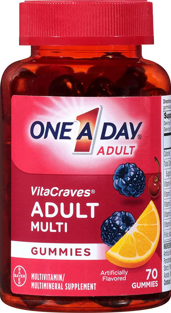 One A Day Vitacraves Regular Gummies, 70 Count