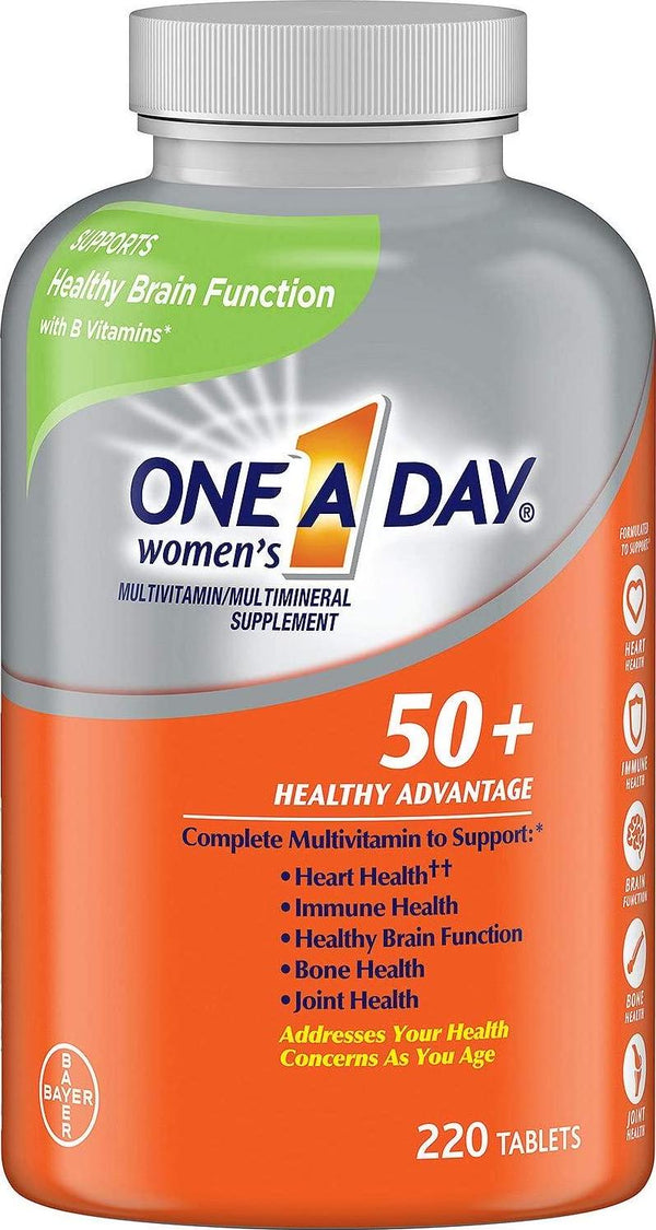 One A Day Women's 50+ Advantage Multivitamins, New Larger Size of 220 Count