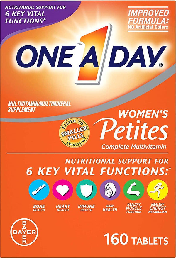 One A Day Women?s Petites Multivitamin,Supplement with Vitamin A, Vitamin C, Vitamin D, Vitamin E and Zinc for Immune Health Support*, B Vitamins, Biotin, Folate (as folic acid) and more, 160 count