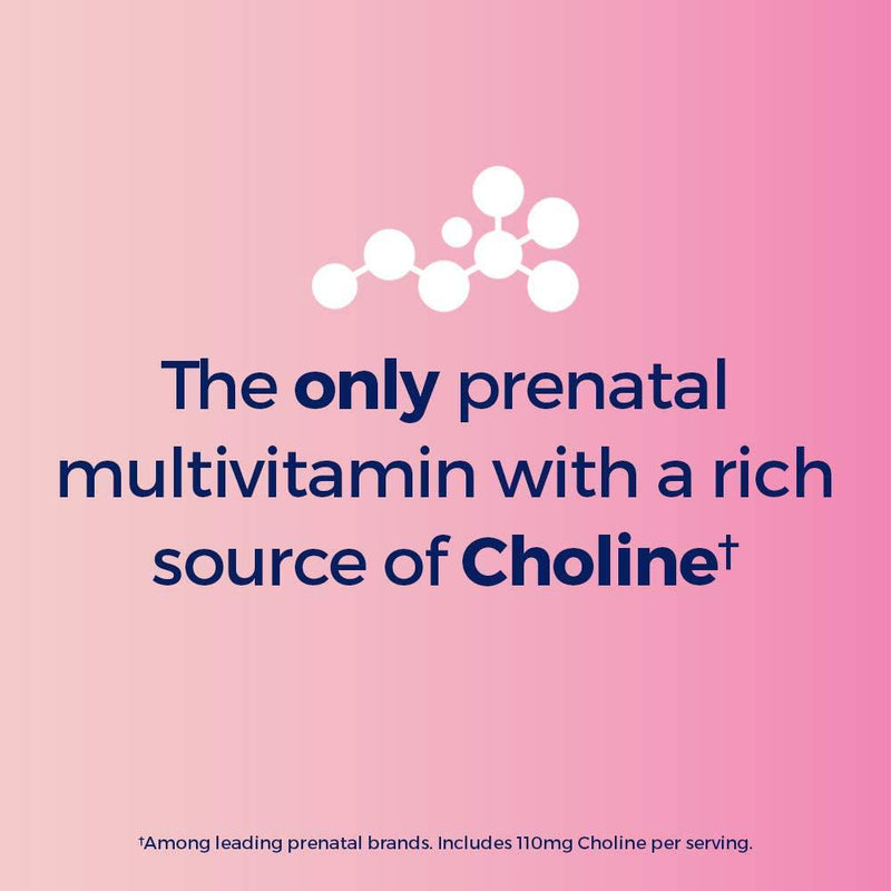One A Day prenatal advanced multivitamin with choline, dha, folic acid and iron, 30+30 count, 30 Count