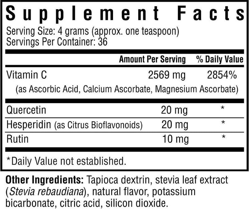 Optimal Vitamin C Powder | 144 Grams | Buffered Vitamin C Powder | Tastes Great! | Physician Formulated | Seeking Health