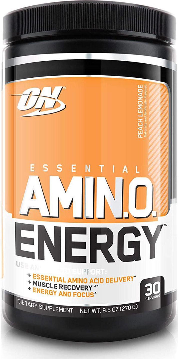 Optimum Nutrition Amino Energy - Pre Workout with Green Tea, BCAA, Amino Acids, Keto Friendly, Green Coffee Extract, Energy Powder - Peach Lemonade, 30 Servings