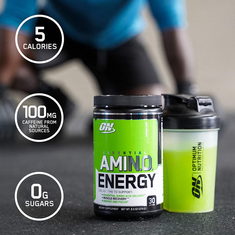 Optimum Nutrition Amino Energy - Pre Workout with Green Tea, BCAA, Amino Acids, Keto Friendly, Green Coffee Extract, Energy Powder - Blueberry Mojito, 30 Servings