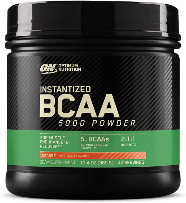 Optimum Nutrition BCAA 5000mg Powder, Orange, 40 Servings