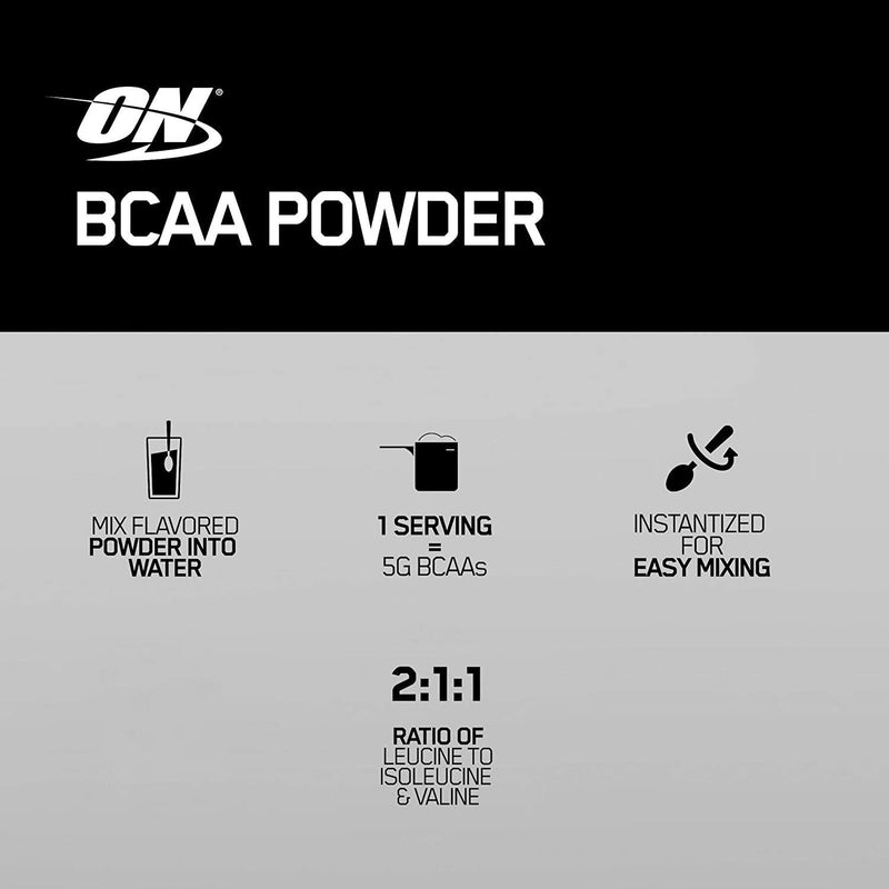 Optimum Nutrition BCAA 5000mg Powder, Fruit Punch, 40 Servings