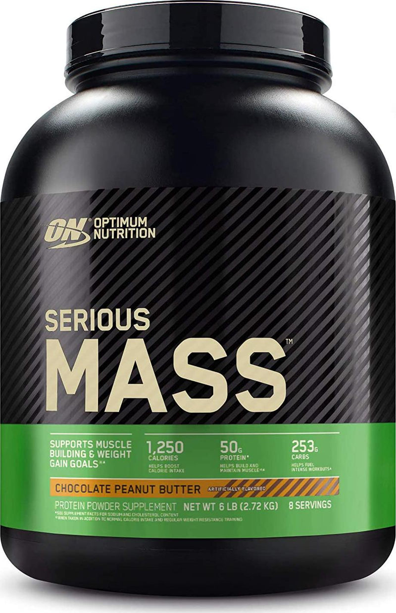 Optimum Nutrition Serious Mass Gainer Protein Powder, Chocolate Peanut Butter, 6 Pound