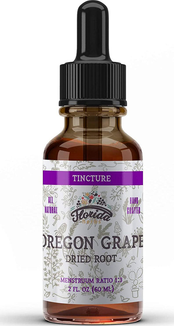 Oregon Grape Tincture, Organic Oregon Grape Extract (Mahonia aquifolium) Herb Health Supplement, Non-GMO in Cold-Pressed Organic Vegetable Glycerin 2 oz, 670 mg