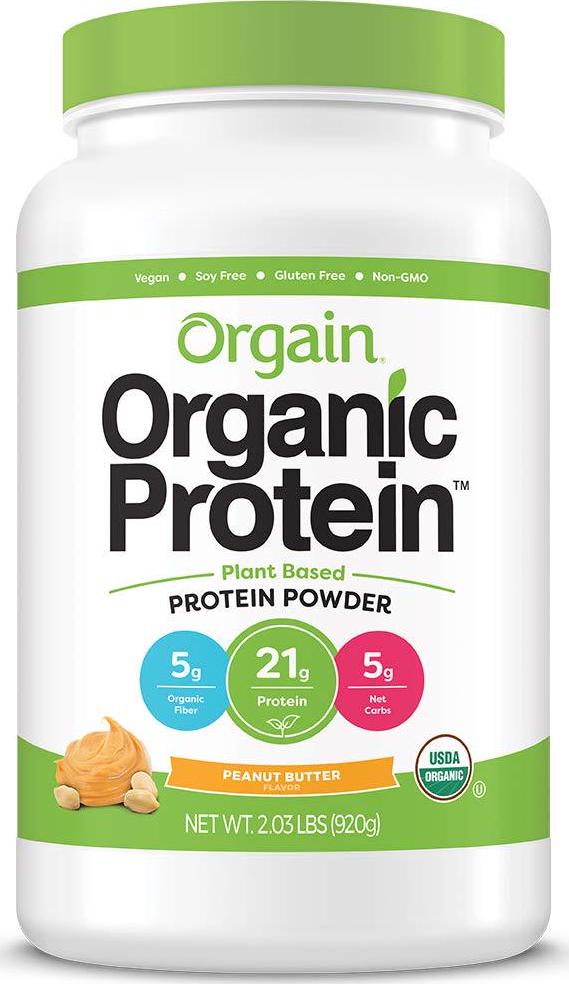 Orgain Bundle - Peanut Butter Protein Powder and Chocolate Protein and Superfoods Powder - Vegan, Made without Dairy, Gluten and Soy, Non-GMO