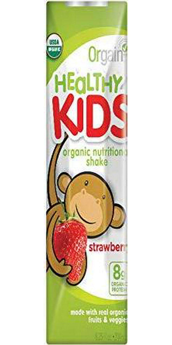 Orgain Organic Nutrition Shake, Strawberry Kids, 8.25 Fluid Ounce (12-Pack)