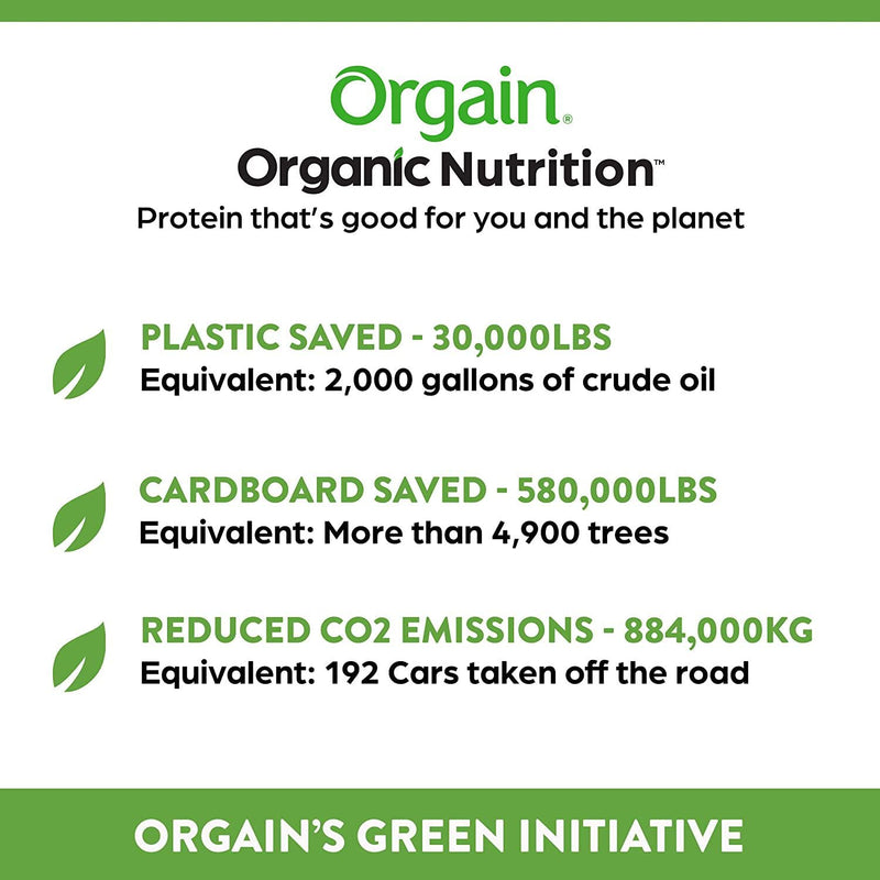Orgain Organic Plant Based Protein and Greens Powder, Vanilla Bean - Vegan, Dairy Free, Gluten Free, Lactose Free, Soy Free, Low Sugar, Kosher, Non-GMO, 1.94 Pound (Packaging May Vary)