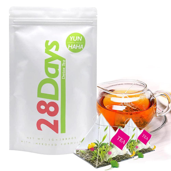 Organic 28 Day Detox Tea for Weight Loss and Belly Fat - Herbal Slimming Detox Tea Cleansing Toxins Weight Loss Tea Sachets Kit Appetite Suppressant Laxative that Work Fast