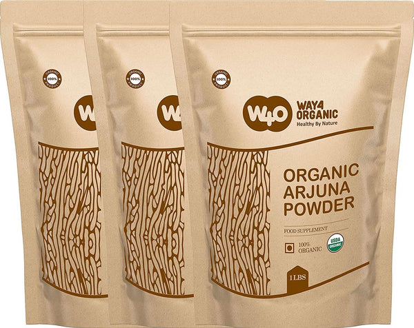 Organic Arjuna Bark Powder 16 Oz (1 lbs) 3 Pack