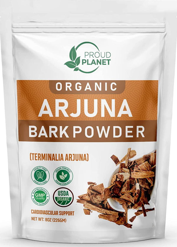 Organic Arjuna Bark Powder | Terminalia Arjuna | Ayurvedic Heart Health* Powder | USDA Certified by Proud Planet (8 Ounce | 227gm)