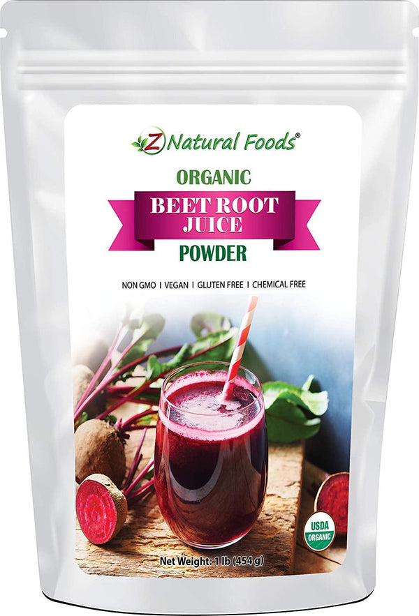 Organic Beet Root Juice Powder - All Natural Nitric Oxide Booster Supplement - Support Long Lasting Endurance - Great Pre or Post Workout Drink Mix - Raw, Gluten Free, Non GMO, Vegan, and Kosher - 1 lb