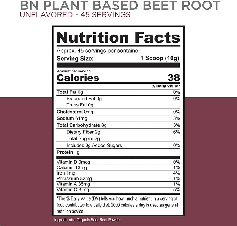 Organic Beet Root Powder – Pure Plant Based Nitric Oxide Boosting Beets for Stamina and Circulation - USDA Organic Beet Powder for Your Morning Beet Juice - Non-GMO, Certified Organic, Gluten-Free