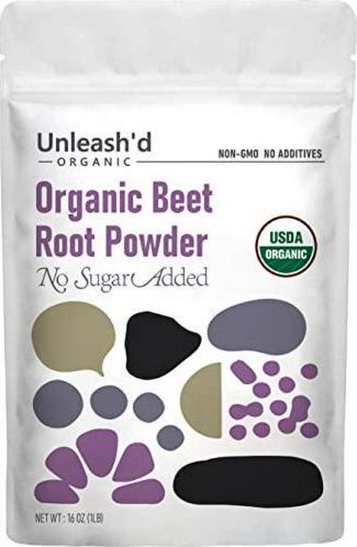 Organic Beetroot Powder 1LB by UNLEASH'D ORGANIC Natural Nitric Oxide Booster Superfood USDA Organic Beet Root Powder 16 oz