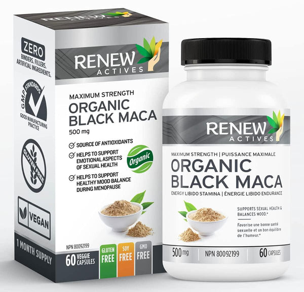 Organic Black MACA Dietary Supplement Pills- Vegan, Non GMO Certified – 1000mg of Gelatinized Peruvian Black Maca Root Powder per Capsule Supports Male Health, Performance and Increase Energy Levels