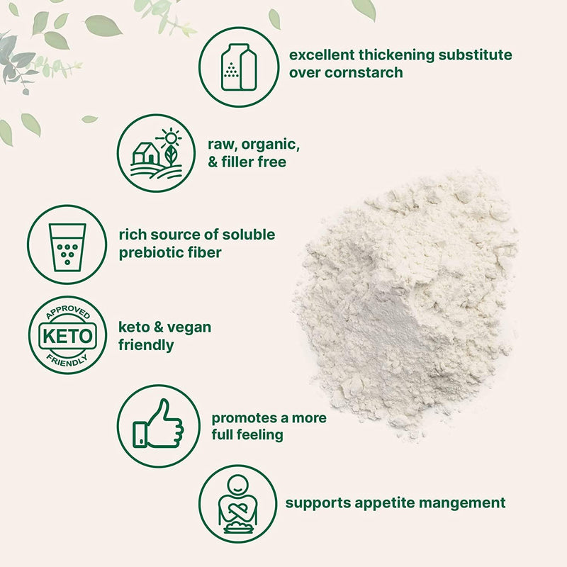 Organic Glucomannan Konjac Root Powder (Konjac Gel Powder), 10 Ounce, Soluble Fiber and Prebiotics, Great Cornstarch Substitute for Thickener, Supports Regularity and Healthy Weight Management, Keto Diet