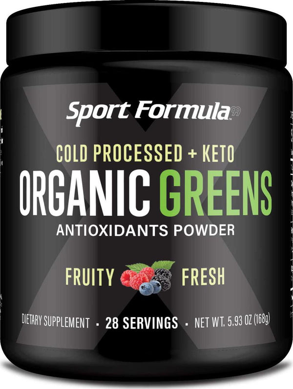Organic Greens Superfood Powder, Cold Pressed Vegan and Keto Powder, Non-GMO, Low Calorie Daily Green Juice Powder