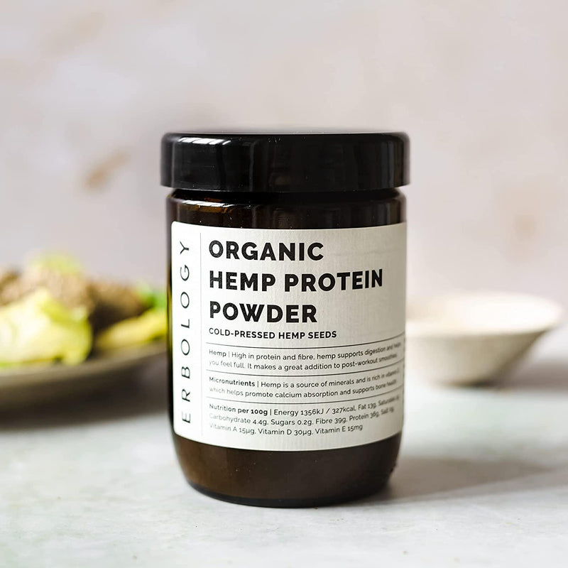 Organic Hemp Protein Powder 10.6 oz - Rich in Vitamin D and Minerals - Raw - Gluten-Free