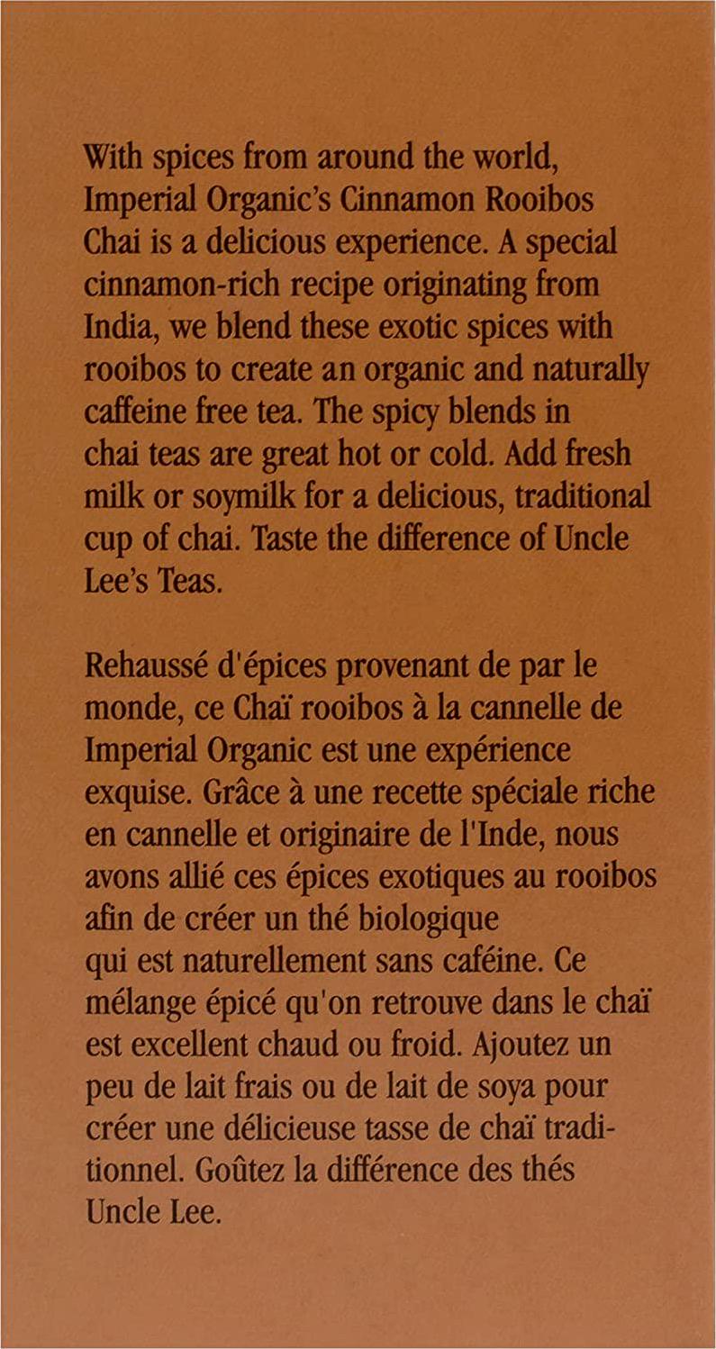Organic Imperial Cinnamon Rooibus Chai Tea 18 Bags