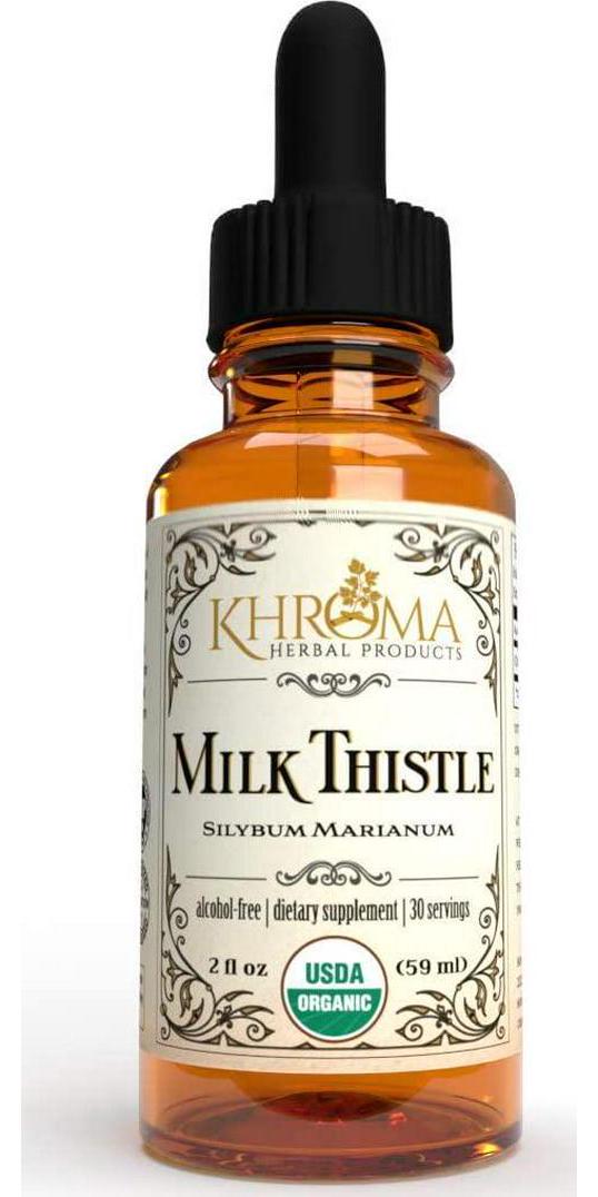 Organic Milk Thistle - 2 oz Liquid - 30 Servings - Khroma Herbal Products