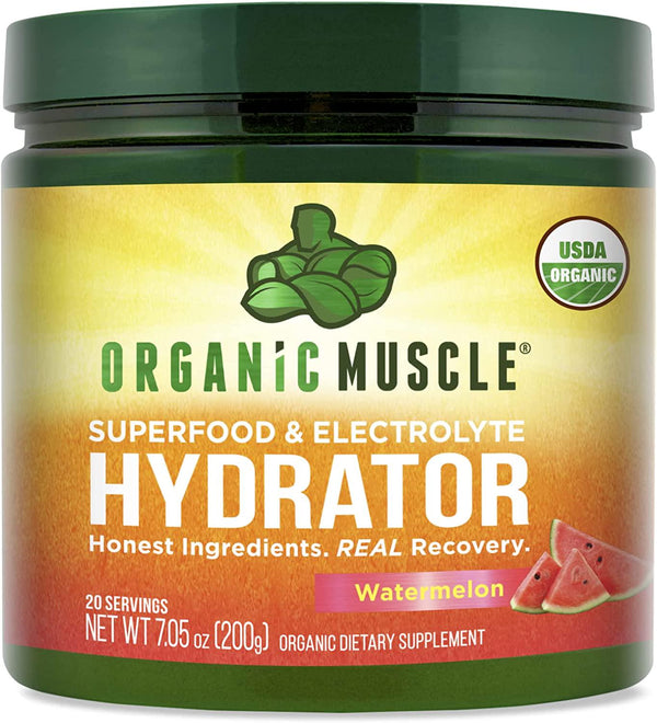 Organic Muscle Electrolyte Hydrator Replenisher | USDA Certified Organic, Keto, Vegan Electrolyte Powder | Rehydrate, Recover, and Refuel | 20 Servings