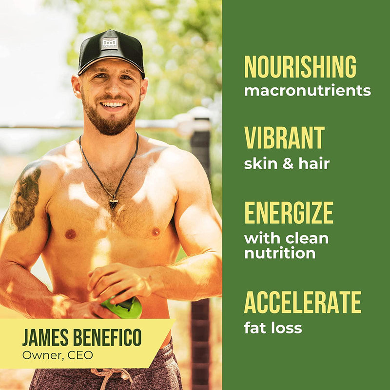 Organic Muscle Superfood Greens | USDA Certified Organic Green Juice Powder | Supports Gut Health, Energy and Weight Management | Vegan, Keto, Non-GMO | Lemon Flavor | 30 Servings