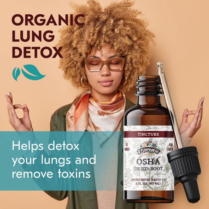 Organic OSHA Tincture - Quit Smoking Liquid - Natural Lung Detox - OSHA Alcohol Free Drops - Quit Smoking Aid - Made in USA - Herb Lung Cleanse for Smokers 2 Fl Oz