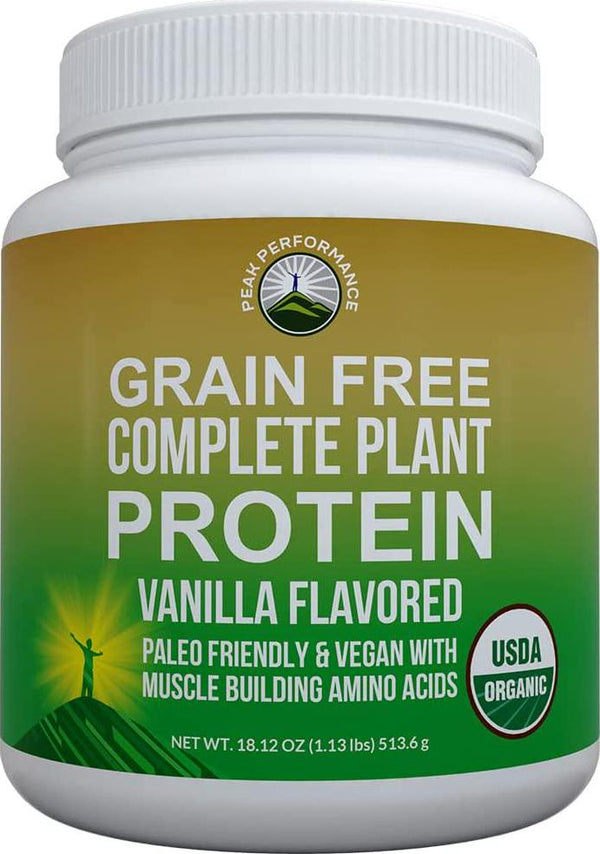 Organic Paleo Grain Free Plant Based Protein Powder Complete Raw Organic Vegan Protein Powder. Amazing Amino Acid Profile and Less Than 1g of Sugar. Hemp Protein Powder, Pea Protein Powder Vanilla