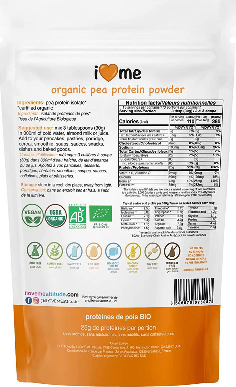 Organic Pea Protein Powder Vegan