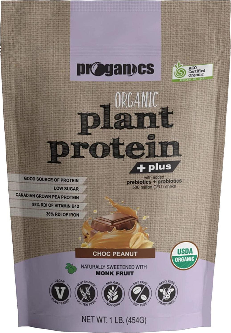 Organic Plant Protein Plus [Monk Fruit Sweetened] Choc Peanut