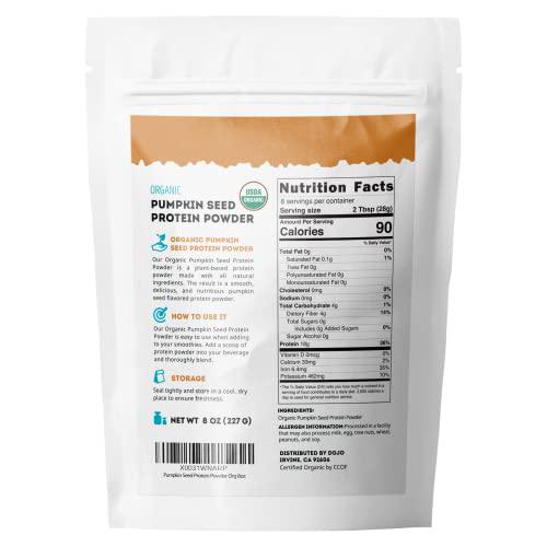 Organic Pumpkin Seed Protein Powder 8oz by Kate Naturals. Gluten-Free, Vegan Keto, and Paleo-Friendly Protein Powder.