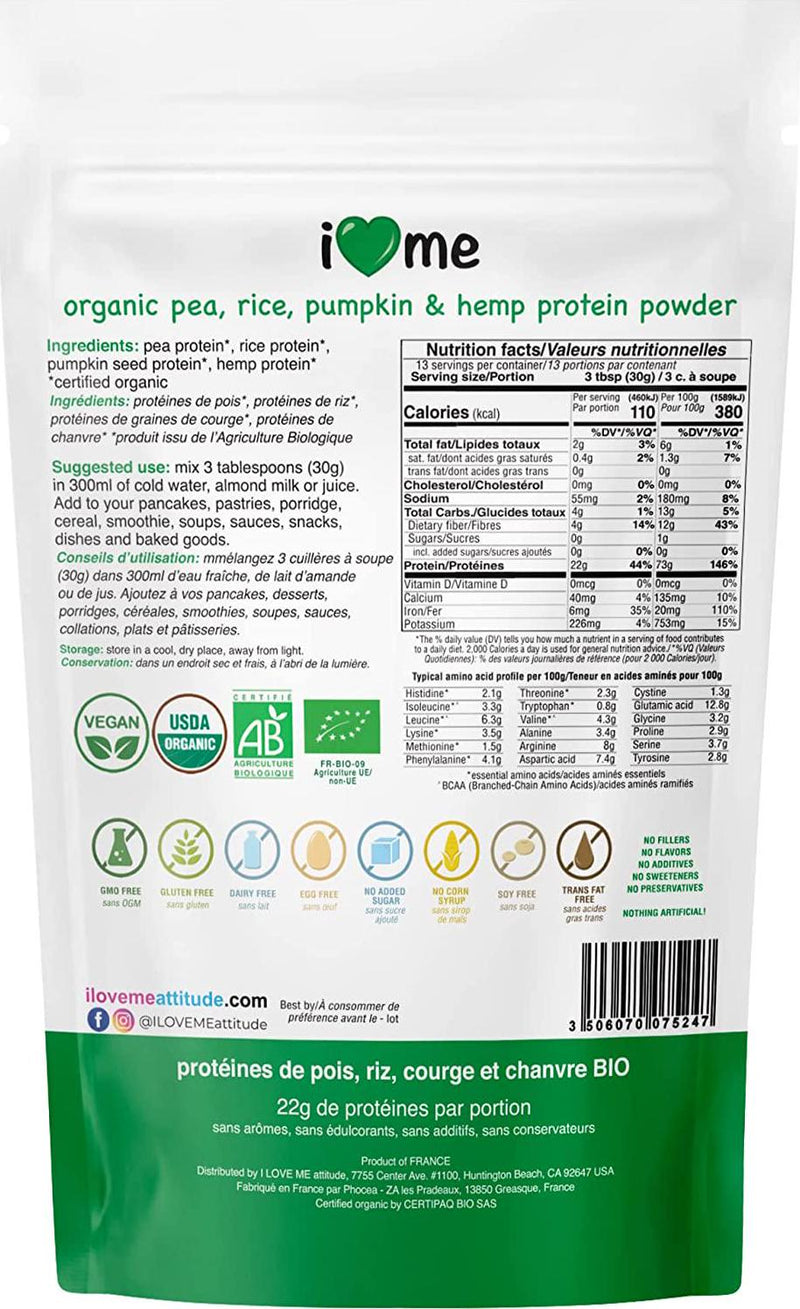 Organic Vegan Protein Mix Powder