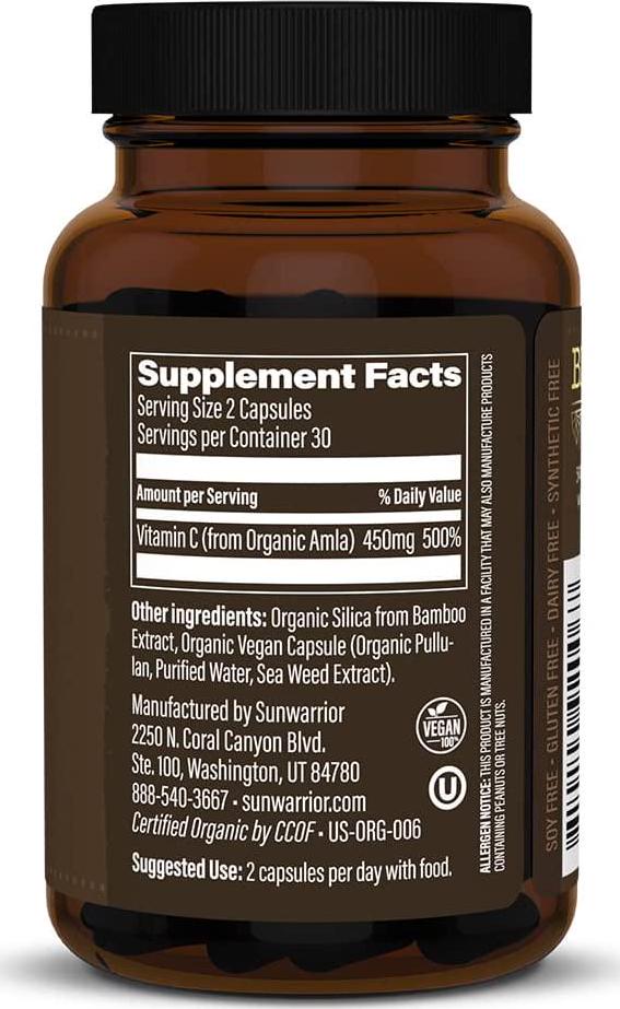 Organic Wellness Vitamin C Capsule 60ct Bottle (30srv)