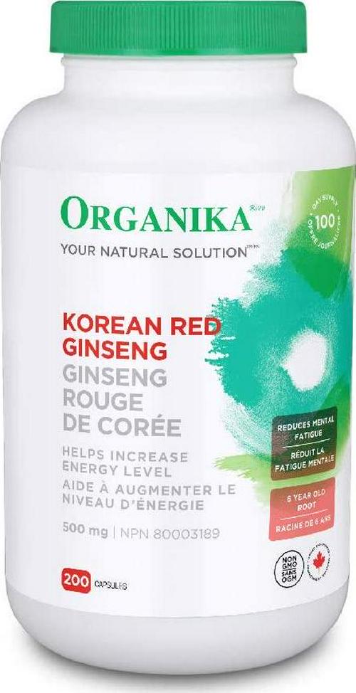 Organika Ginseng Korean Red 500mg 200 Caps