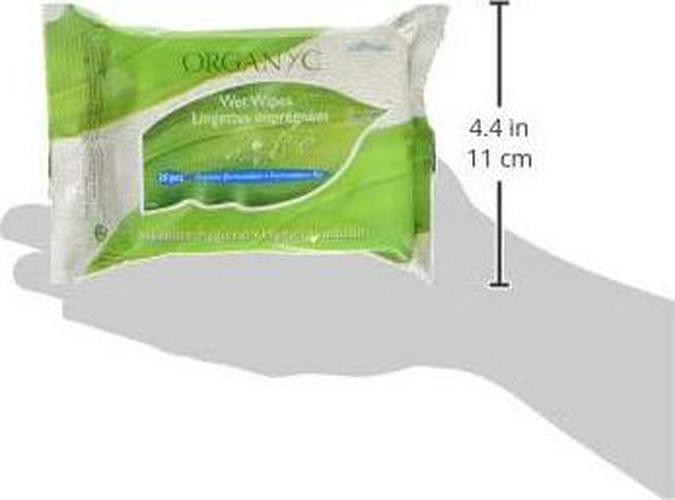 Organyc - 100% Organic Cotton Intimate Wet Wipes, No Parabens, Alcohol, or Chlorine -, White, 20 Count (Pack of 1) (ORGWW1A)