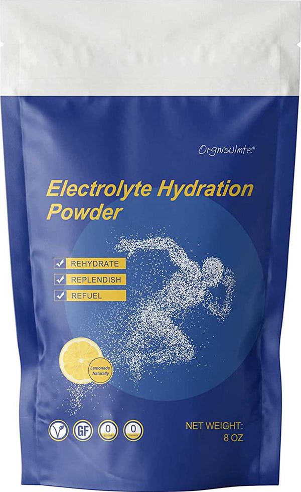Orgnisulmte Electrolyte Hydrating Powder Lemon Lime Hydrating Powder Pack 8 Oz