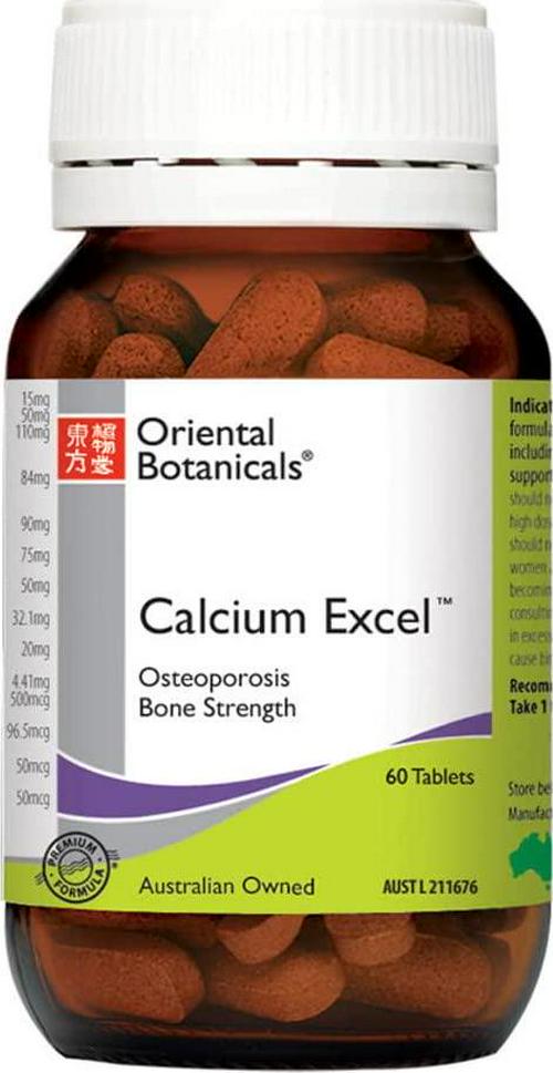 Oriental Botanicals Calcium Excel 60 Tablets, 60 count