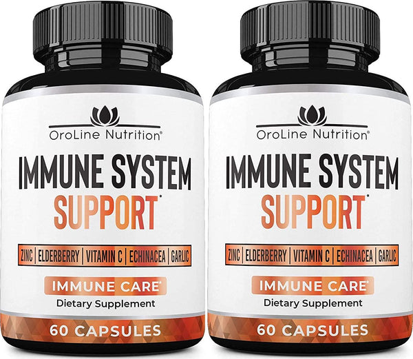 OroLine Immune Support Vitamins - Garlic, Vitamin C and Zinc, Elderberry, Echinacea | Immune Support Booster Capsules | Immunity Booster Supplement for Powerful Immunity Support (2)