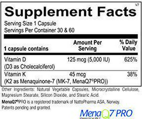 Ortho Molecular - Vitamin K2 with D3 - 30 Capsules