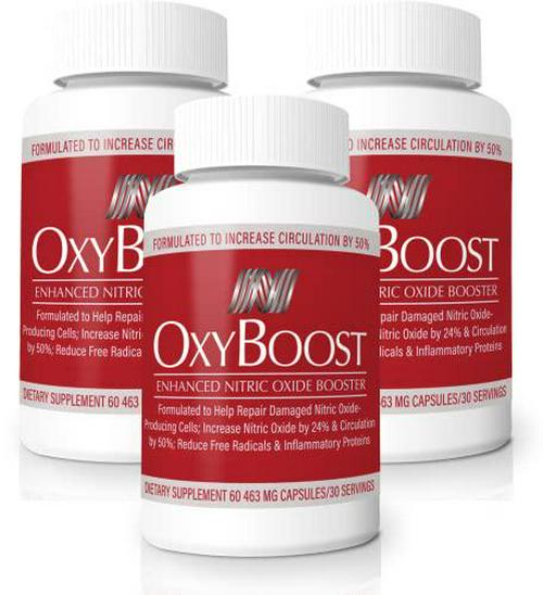 OxyBoost, Nitric Oxide Booster Dietary Supplement, Award-Winning Ingredients, Clinically Proven Ingredients. Increased Blood Flow, Cell Repair, and Energy. Senior Supplement Beet Root. 3 Pack