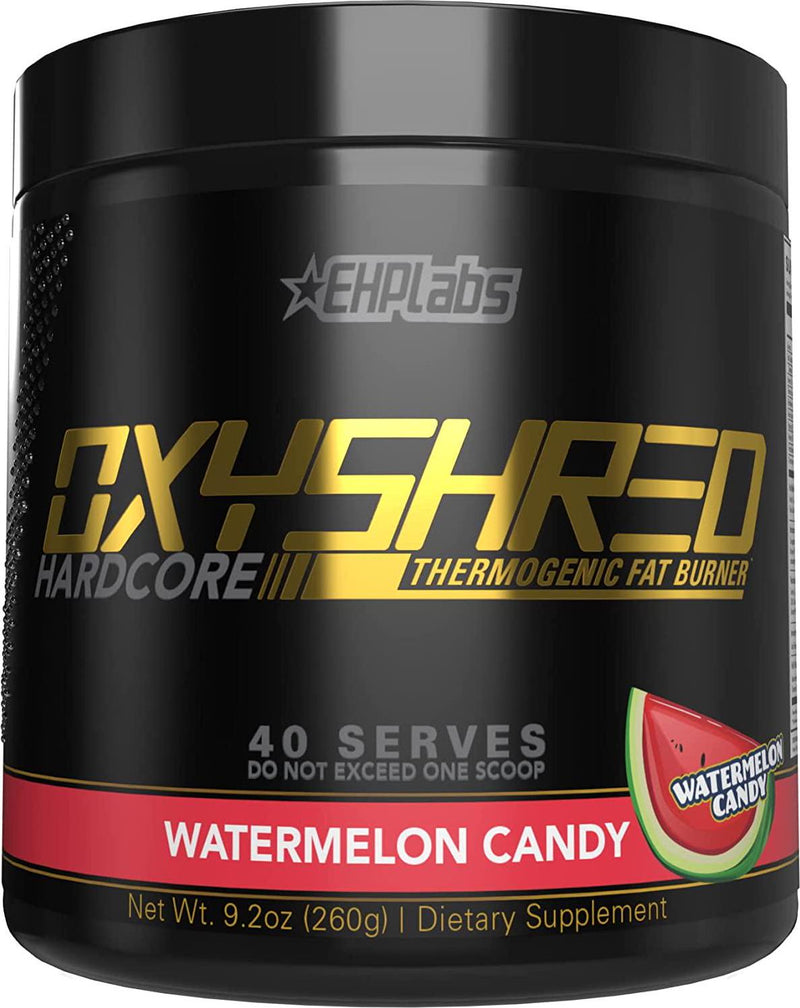 OxyShred Hardcore Thermogenic Fat Burner by EHPlabs - Weight Loss Supplement, Energy Booster, Pre-Workout, Metabolism Booster (Watermelon Candy)