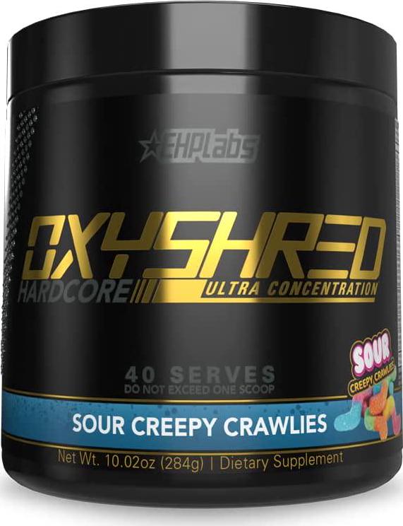 OxyShred Hardcore by EHPlabs - Super-Dosed Ultra Concentration - Fat Loss Promoter Supplement, Energy Enhancer, Pre-Workout, Immunity Booster (Sour Creepy Crawlies)