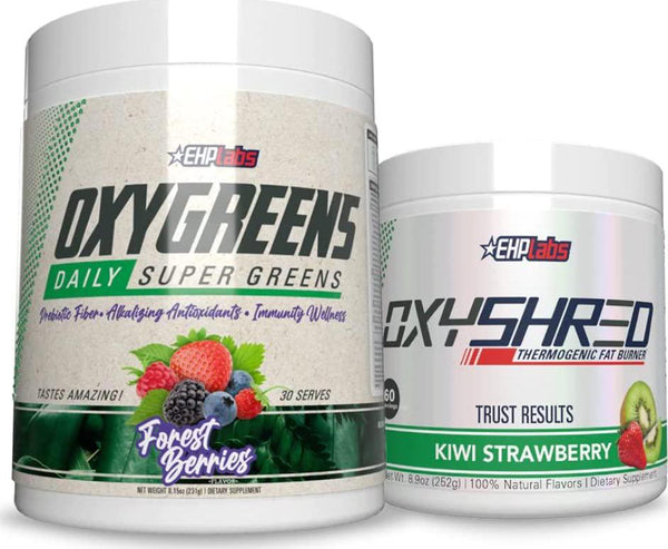 OxyShred + OxyGreens Bundle by EHPlabs - Daily Super Greens Powder and Thermogenic Fat Burner