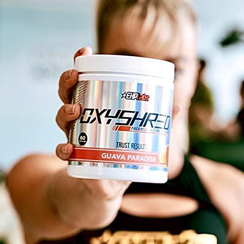 OxyShred Ultra Concentration by EHPlabs - Burn and Shred, Energy Booster, Pre-Workout, Metabolism Booster, 60 Servings (Guava Paradise)