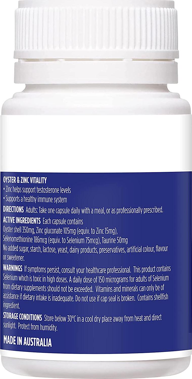 Oyster and Zinc Vitality Capsules