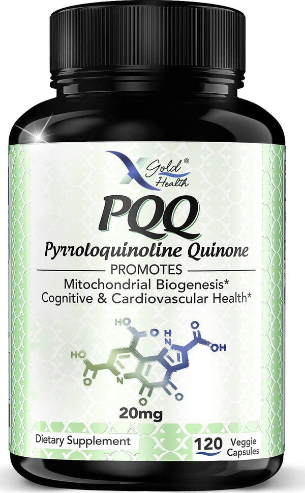 PQQ Supplement Veggie Capsules (Pyrroloquinoline Quinone), 99,7%+ Highly Purified - Promotes Mitochondrial Biogenesis, Energy Optimizer, Heart Health, Cognitive Function and Sleep Support (120 CT)
