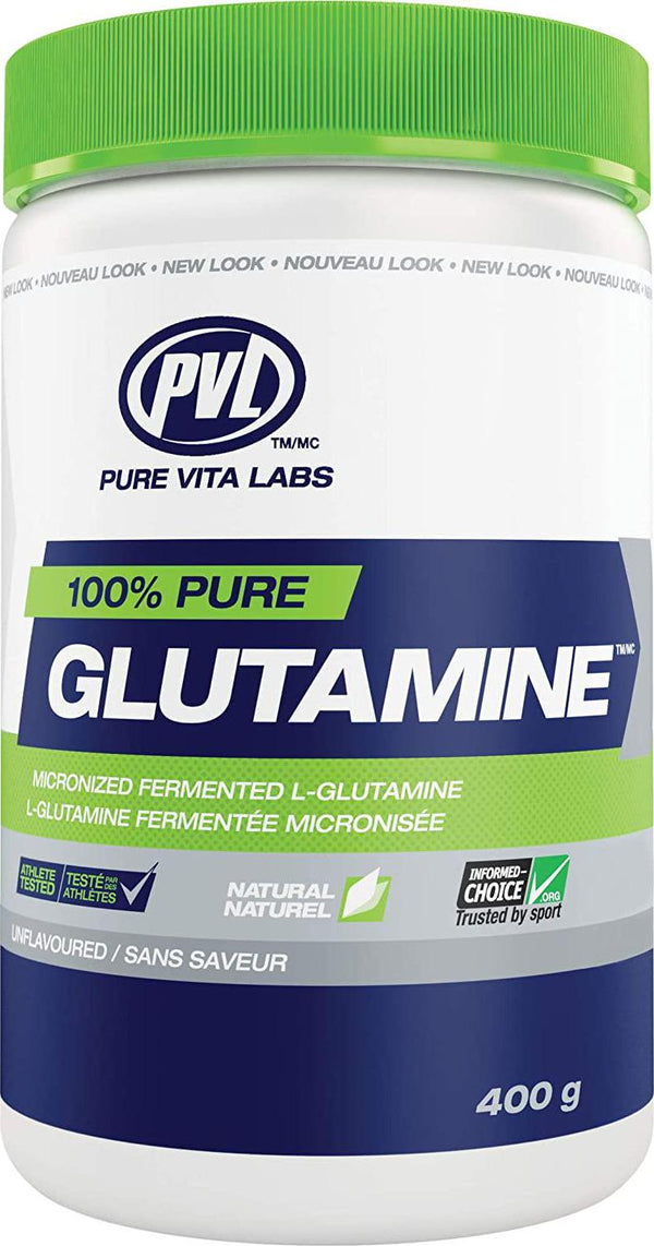 PVL 100% Pure Glutamine, Unflavoured, 400g