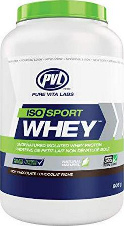 PVL Iso Sport Whey - Undenatured Whey Protein Isolate - Rich Chocolate - 908g